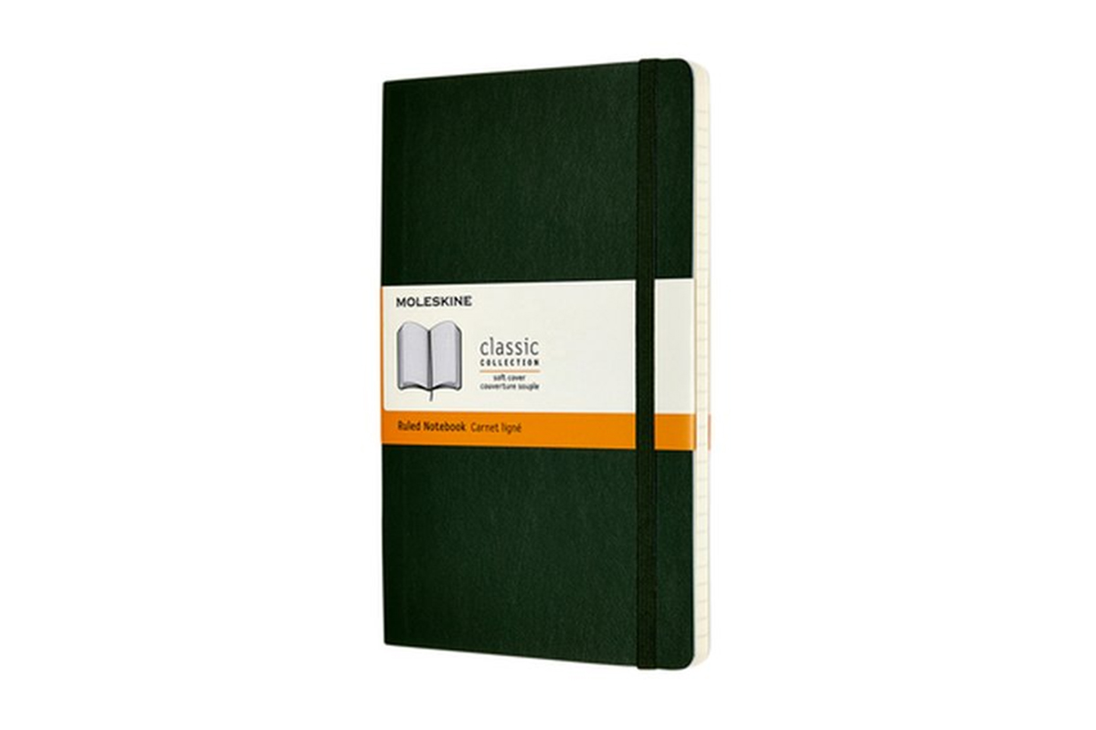 Moleskine Ruled Soft Cover Notebook Large Myrtle Green